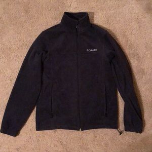 Black Columbia zip up fleece jacket size small